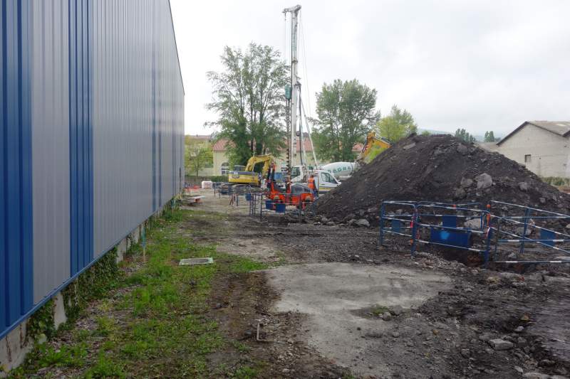 Fondations spéciales : Pieux tarière creuse extension usine ACTON à l'Horme (42)