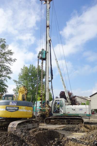 Fondations spéciales : Pieux tarière creuse extension usine ACTON à l'Horme (42)