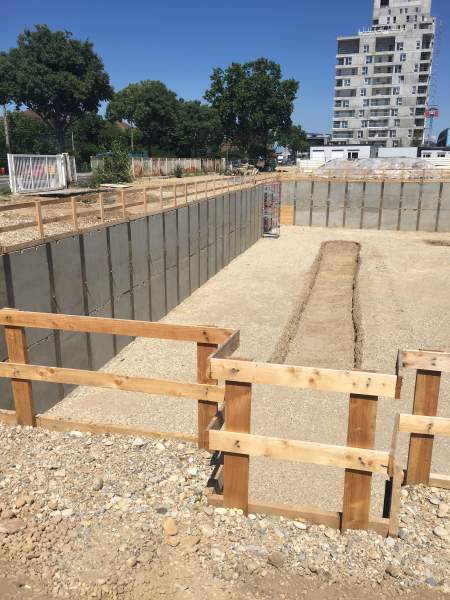 ELTS - Paroi Berlinoise parement béton à Villeurbanne